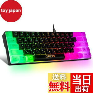 CHONCHOW ゲーミングキーボード コンパクト 薄型 68キー60%小型コンパクト設計 光る ps4/ps5対応 光るキーボード RGBバックライト テンキーレス キーボード 英語配列 USB有線キーボード Windows 10/8/7
