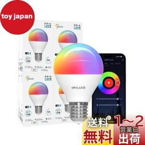 yzORALUCE X}[g LEDd E17 40W F X}[gCg }`J[ 1600FRGB F`dF Alexa/Google HomeΉ nusv u 戵t 4 LDA5F-E17/4P