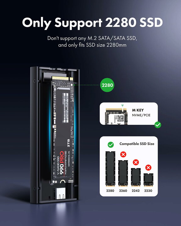 楽天市場】【USB4 40Gbps超高速】GRAUGEAR USB 4.0 NVMe M.2 SSD 外 