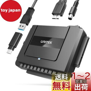 yzUnitek USB-A+C IDE SATA Ή USB3.0 hCuA_v^[ 2.5/3.5C`HDD SSD whCuɑΉ Ro[^ ő18TB 5Gbps 12V/2AdA_v^[t OthCu f[^