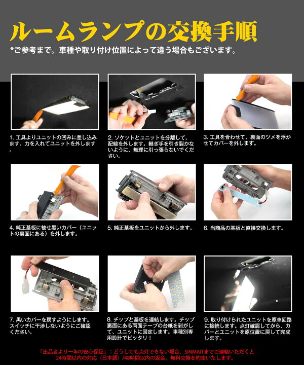 楽天市場】【送料無料】SINMAIT ヴォクシー 90系 ノア90系 LED ルーム 