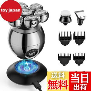 【送料無料】スキンヘッド用シェーバー スキンヘッドシェーバー 2つ充電方法 Beedove 6 in 1 スキンヘッド シェーバー スキンヘッド用電気シェーバー 7D ひげそり 電動 メンズシェーバー LCDディ