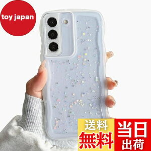 【送料無料】QLTYPRI Galaxy S21 ケース クリア TPU カバー ウェーブ おしゃれ 韓国 可愛い ウェーブ グリッター 透明 薄型 軽量 耐衝撃 滑り止め (SC-51B / SCG09) スマホケース ワイヤレス充電対応 ス