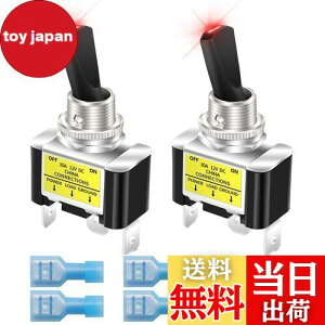 yzKiligen bJ[CgtgOXCb` 2 12V 30A ϋv [VOJ[   SPST I/It gOXCb` LED C~l[V 12mm TCY ()