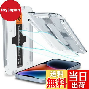 �y���������zSpigen iPhone 14/iPhone 13/iPhone 13 Pro �K���X�t�B���� �Z���T�[�I�[�v���^�C�v �\��t���L�b�g�t�� 2���� �i�m�R�[�e�B���O ��U�h�~ iPhone 14/iPhone13/iPhone13Pro �Ή� �ی�t�B���� EZ Fit AGL