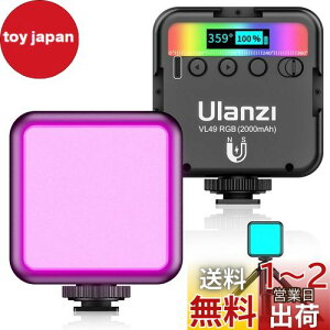 yzŐV Ulanzi VL49 RGBBeCg+Ort LEDrfICg X^h 359FRGB[h 邳\ 9000k邢F 2000mAh USB[d iphone/Gopro/Osmo Pocket/Samsung/Nikon/Canon/Sony/AN