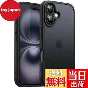 �y���������zJETech iPhone 16 6.1�C���`�p �}�b�g�P�[�X �ϏՌ����~���^���[�O���[�h�̗����ی� ������̔������w�� �X�}�z�J�o�[ �w��h�~ (�u���b�N)