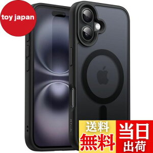 yzJETech iPhone 16 6.1C`p }Olbg P[X MagSafeɑΉ ̃}bgw ^ ϏՌ Jo[ (ubN)