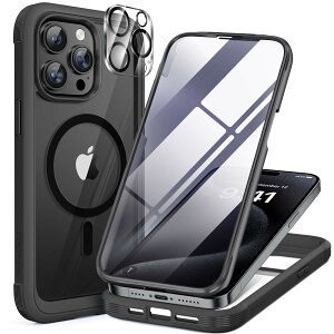 yzMiracase iPhone15pro p P[X MagSafeΉ 9H KX 360°ی X}zP[X iPhone15pro p Jo[ Sgop[یP[X 6.1C` tJo[ CX[dΉ }OZ[tΉ 
