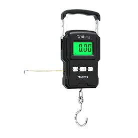 YFFSFDC フィッシング用 吊りはかり 75KG デジタルスケール 吊り下げ秤 電子はかり 1Mメジャー付き デジタル フィッシング スケール はかり 秤 携帯便利