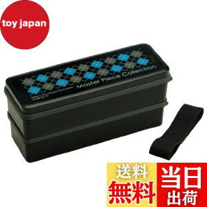 【送料無料】スケーター(Skater) 弁当箱 2段 シリコン製内蓋付 900ml 大容量 ランチボックス マスターピース ブラック 男性用 日本製 SSLW9