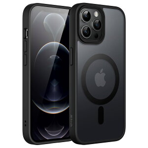 yzJEDirect iPhone 12 Pro Max 6.7C`p (12ProMax) }Olbg P[X MagSafeɑΉ ̃}bgw ^ ϏՌ Jo[ (ubN)