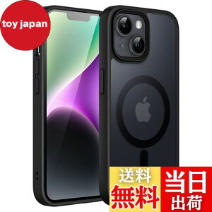 yzJETech iPhone 14 6.1C`p }Olbg P[X MagSafeɑΉ ̃}bgw ^ ϏՌ Jo[ (ubN)