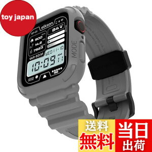 �y���������z[elkson] �A�b�v���E�H�b�` �o���h Apple Watch 45mm 44mm �o���p�[�P�[�X�t�� ���ȃ����Y�o���h Apple Watch SE iWatch Series 9 8 7 6 5 4�p, Quattro Pro Series �X�|�[�c�~���^���[�ی�P�[�X �v���e