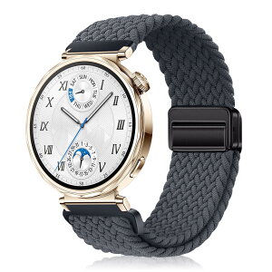 �y���������z[YealRed] �o���h 18mm Huawei Watch GT 6/GT 5/GT 4 41mm / Huawei Watch 5 42mm / GT 5 Pro 42mm �����p�X�g���b�v �e���i�C������ �ւ��x���g �ґg�X�g���b�v ���C�o�b�N�� ���� �x���g �}�O�l�b�g�o��