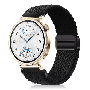 �y���������z[YealRed] �o���h 18mm Huawei Watch GT 6/GT 5/GT 4 41mm / Huawei Watch 5 42mm / GT 5 Pro 42mm �����p�X�g���b�v �e���i�C������ �ւ��x���g �ґg�X�g���b�v ���C�o�b�N�� ���� �x���g �}�O�l�b�g�o��
