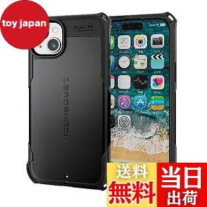 【送料無料】エレコム iPhone15 Plus ケース ZEROSHOCK 耐衝撃 衝撃吸収 四つ角ダンパー ハニカム構造 ダブルレイヤー構造 衝撃吸収フィルム付き ストラップホール付き ブラック PM-A23BZEROBK