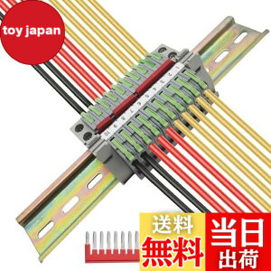 �y���������zCTRICALVER DIN���[���[�q��A �����Ă��� 10 ���C���[�q�R�l�N�^(���̗�)�A�}�[�J�[ �X�g���b�v�A�Œ�N���b�v����ѐڑ��o�[�t��(2/3/4/5/10�s��)�ADIN���[���G���N���[�W��