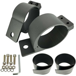 【送料無料】CHASO フォグランプ ステー 2個セット 取付 金具 ブラケット クランプ 車 グリルガード バンパー 作業灯 ライト 固定 ブラック