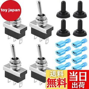 �y���������zXiatiaosann 4�� �g�O���X�C�b�` 12V 25A 3�s�� 3�|�W�V���� SPDT �I��/�I�t/�I�� �Z���t���b�N�X�C�b�` �����ԁADIY�d�C�v���W�F�N�g�A�h���L���b�v�t���{�[�g�A���C���[�R�l�N�^�[�p