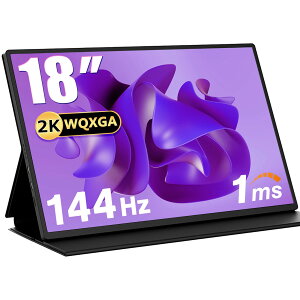 yzAcouto 2K oCj^[ 18C` 144Hz 1msQ[~Oj^[ HDR[h oCfBXvC XCb`p USB Type-C/HDMIy2560x1600//Xs[J[/X^ht/IPSp