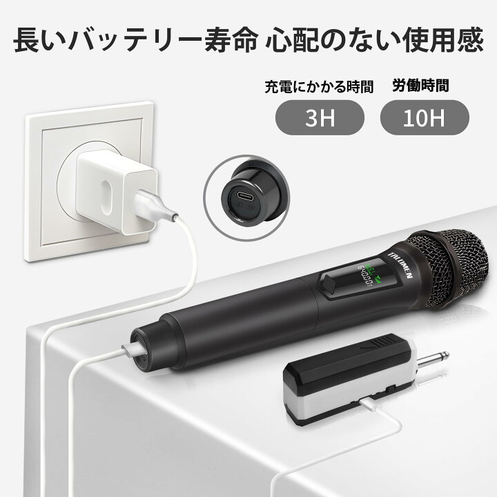 楽天市場】【送料無料】TALOMEN ワイヤレスマイクシステム 4 つの 