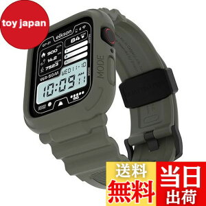 �y���������z[elkson] �A�b�v���E�H�b�` �o���h 45mm 44mm �o���p�[�P�[�X�t�� ���ȃ����Y�o���h Apple Watch SE2 iWatch Series 9 8 7 6 5 4�p, Quattro Pro Series �X�|�[�c�~���^���[�ی�P�[�X �v���e�N�^�[ 