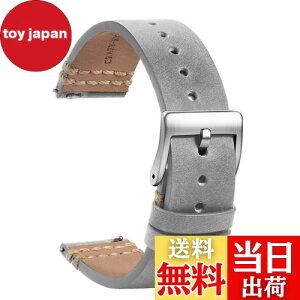 【送料無料】TStrap レザー 時計ベルト 時計バンド 20mm - 本革時計ベルト スマートウォッチ ベルト 交換 - メンズ 時計の替えベルト 時計べると - バックルとスライド式バネ棒付き - 18mm 19mm 21mm