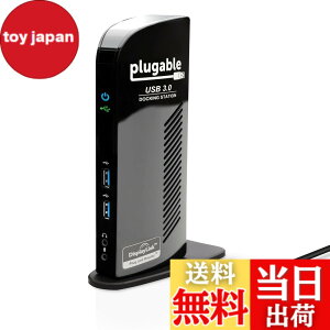 �y���������zPlugable USB3.0 / USB-C �p�h�b�L���O�X�e�[�V���� �c�u�� Windows ����� Mac �p - �f���A�����j�^�[ HDMI DVI VGA �|�[�g �M�K�r�b�g �C�[�T�l�b�g USB3.0 �|�[�gx2 USB 2.0 �|�[�gx4 �������o��