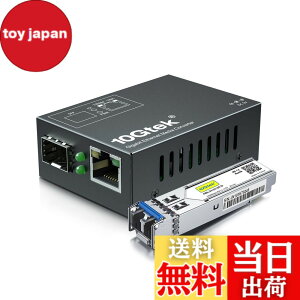 �y���������z10Gtek �M�K�r�b�g �����f�B�A�R���o�[�^�[ �������T�C�Y, �V���O�����[�h �f���A��LC�t�@�C�o�[ 1.25Gb/s 1000Base-LX SFP �t�� �Z�b�g�i1310nm 20km�j