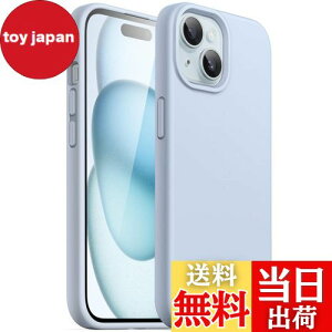 【送料無料】JETech iPhone 15 Plus 6.7インチ用 シリコンケース シルキーソフトタッチフルボディ保護ケース耐衝撃カバー (ブルー)