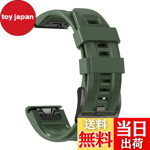 �y���������z[YOCAHU] QuickFit 22 mm �o���h �����p for GARMIN(�K�[�~��) Fenix 7 Pro Solar/Approach S70 47 mm/Forerunner 965 �Ή� �X�g���b�v �V���R�� �x���g �_�炩�� �h���� �K�[�~�� �p �����o���h (Army green)