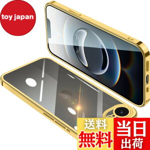 �y���������zONETIAOLONG iPhone17e / 16e �p �P�[�X �N���A �A�C�t�H��17e �J�o�[ ���� �X�}�z�P�[�X �ϏՌ� �y�� ���b�L���H TPU ���^ �X�g���b�v�z�[���t�� ����~�� �����h�~ 6.1�C���`�i�S�[���h�j