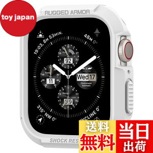 �y���������zSpigen Apple Watch �P�[�X 41/40mm�yApple Watch SE3/9/8/7/SE2/SE/6/5/4 �Ή��z���� �Ռ��z�� ���h�~ �ϏՌ� �ی�J�o�[ �A�b�v���E�H�b�`�P�[�X ���M�b�h�E�A�[�}�[ 061CS24482 (�z���C�g)