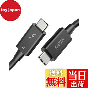 �y���������zAnker USB-C & USB-C Thunderbolt 4 100W �P�[�u�� 0.7m �u���b�N 100W�o�� 8K�Ή� 40 Gbps �����f�[�^�]�� iPhone 16 / 15 MacBook Air Pro iPad Pro/Air ���Ή�