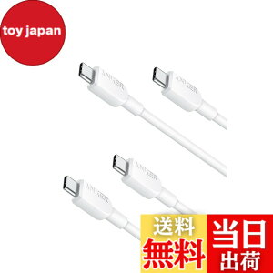 �y���������z�y2�{�Z�b�g�zAnker 310 USB-C & USB-C �P�[�u�� 60W USB PD�Ή� iPhone 16 / 15 Galaxy S25 iPad Air 5 MacBook Pro �Ή�(0.9m �z���C�g)