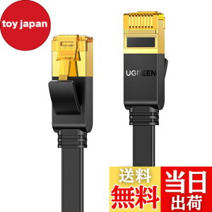 �y���������zUGREEN LAN�P�[�u�� CAT7 15M �t���b�g 10Gbps/600MHz �J�e�S���[7 CAT7���� RJ45 �����b�L�R�l�N�^ STP �ܐ܂�h�~ ���� �V�[���h ���f�� ���[�^ PS3 PS4 Xbox���ɑΉ�