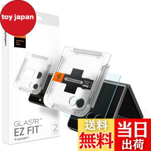 �y���������zSpigen Galaxy Z Flip7 �K���X�t�B���� EZ Fit �\��t���L�b�g�t�� 9H�d�x�����K���X �i�m�R�[�e�B���O ��U�h�~ 2���� AGL09582