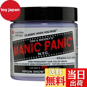 �y���������zMANIC PANIC Cream Formula Semi-Permanent Hair Color - Virgin Snow - White Toner/Mixer �F�F���@�[�W���E�X�m�[�A�T�C�Y�F1�p�b�N