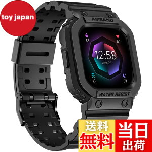 �y���������zamBand Fitbit Versa 4/ Fitbit Versa 3/ Fitbit Versa 2/ Fitbit Versa Lite/Fitbit Sense 2/ Fitbit Sense�o���h �P�[�X�t�� �ی�P�[�X �X�g���b�v ���ȃX�|�[�c�v���e�N�^�[ �� �F�F�u���b�N�A�T�C�Y�FFi