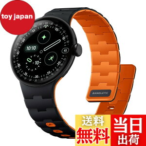 �y���������z[Bandletic] 2026 �V�^ Google Pixel Watch �o���h - Pixel Watch 1�E2�E3�E4 (41mm�E45mm) �Ή� N54���΃o���h �}�O�l�b�g���V���R�� �j�����p �X�|�[�c�p �y�� �F�F�u���b�N/�I�����W�A�T�C�Y�Fpixe