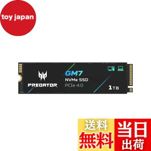 �y���������zAcer Predator M.2 SSD GM7 NVMe2.0 2280 PCIe Gen4x4 ������(�ő�ǂݎ��F7400MB/s�A�ő发�����݁F6500MB/s) ����SSD ���ϋv 3D NAND TLC PS5/PS5 Pro����m�F�ς� ���[�J�[5�N �T�C�Y�F1TB