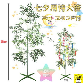 七夕 笹【送料無料】2m 1.5m 七夕笹 特大 大型 スタンド付き 七夕飾り 購入 造花 大きい 高い 七夕 工作 折り紙 いろ紙 色がみ こども 幼稚園 保育園 笹 造花 たなばた ディスプレイ 画用紙 飾り 人工笹 笹の造花 ビッグ サイズ 安定感抜群