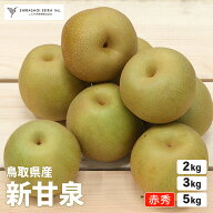 【送料無料】鳥取県産 新甘泉　赤秀【約2kg 5〜7玉入】【 なし ナシ 梨 鳥取県 うまい お取り寄せ 家庭用…