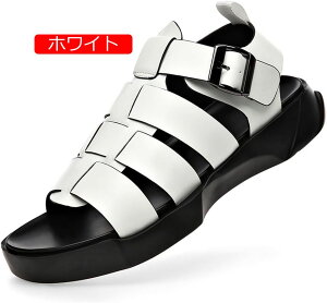 5cm 厚底グラディエーターサンダル メンズ スタッズ メンズ リング カジュアル メンズ