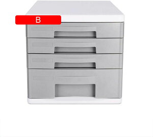 書類チェスト ファイルキャビネット ファイルキャビネット、4層引き出しプラスチックデスクトップファイルキャビネット、ロックフリーオフィスデータストレージボックス、家庭用大容量