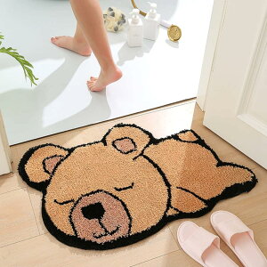ドアマット 可愛い 玄関マット アニマル柄 足ふきマット ふわふわ 大判 お風呂マット 足拭きマット 洗面所マット 北欧風 キッチン 滑り止め 速乾 吸水 丸洗い 40*60cm 厚い 風呂 浴室 台