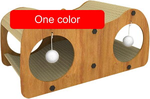 猫の爪とぎトンネル、猫の爪とぎハウス キャットスクラッチハウスダンボールキャットハウストンネル 屋内猫用一体型猫爪とぎポスト、家具保護、楽しい遊び、睡眠用