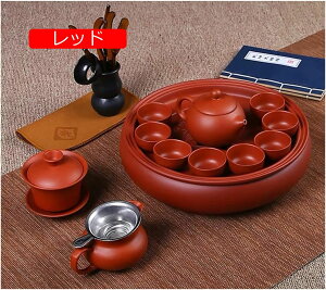 紫砂 茶器 ティーセット 茶具セット陶磁茶器 茶皿 番茶器セット乾燥 急須 湯呑みセット 茶器揃な 和風 ブラック+ホワイト