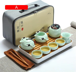 ティーポット和風急須 茶具セット湯呑みセット 番茶器セット マルチ ティーセット 陶器 ティーポットティーカップ 急須 茶こし 旅行 お出かけ用 収納バッグ付き 中国茶器 茶器乾燥ティート